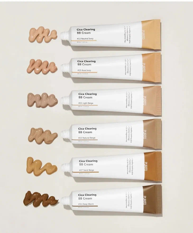 BB-крем для чувствительной кожи с экстрактом центеллы Purito Cica Clearing BB Cream - тон 13 -Neutral Ivory
