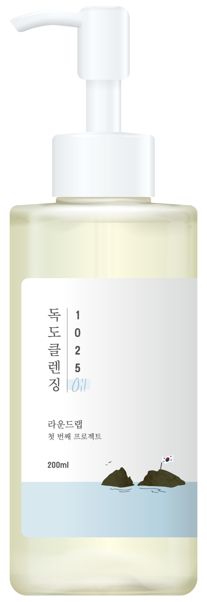 Лёгкое гидрофильное масло с морской водой Round Lab 1025 Dokdo Cleansing Oil