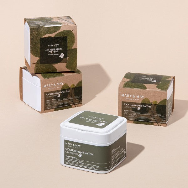Набор масок с центеллой для чувствительной кожи Mary&May Cica Houttuynia Tea Tree Calming Mask