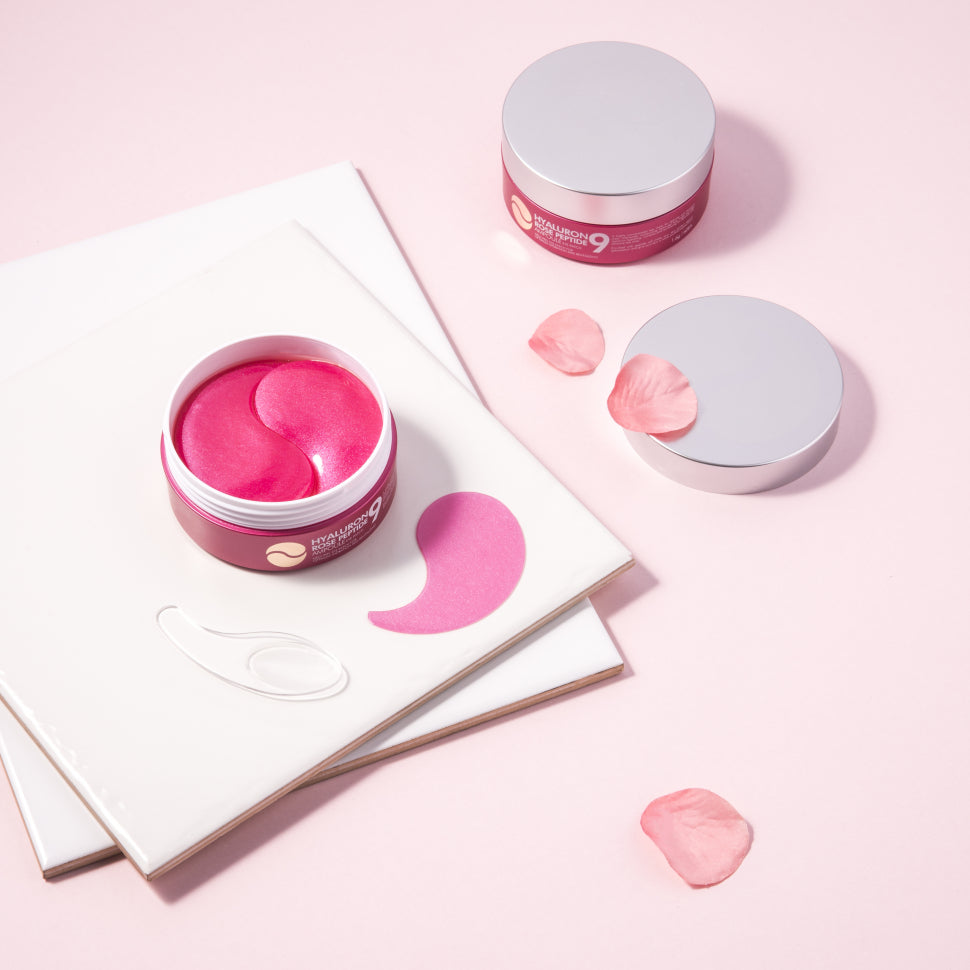 Патчи с экстрактом розы и пептидами MEDI-PEEL Hyaluron Rose Peptide 9 Ampoule Eye Patch