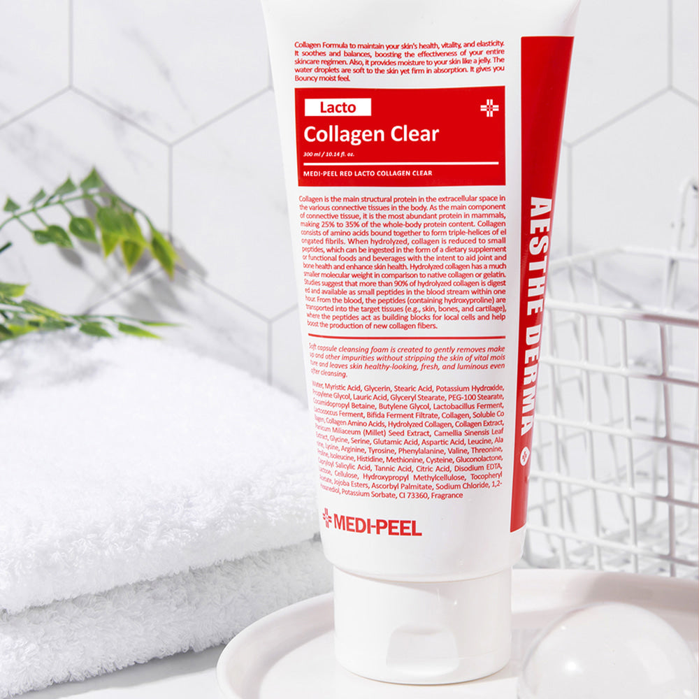 Пенка для умывания с коллагеном и пробиотиками MEDI-PEEL Red Lacto Collagen Clear 2.0, 300 ml