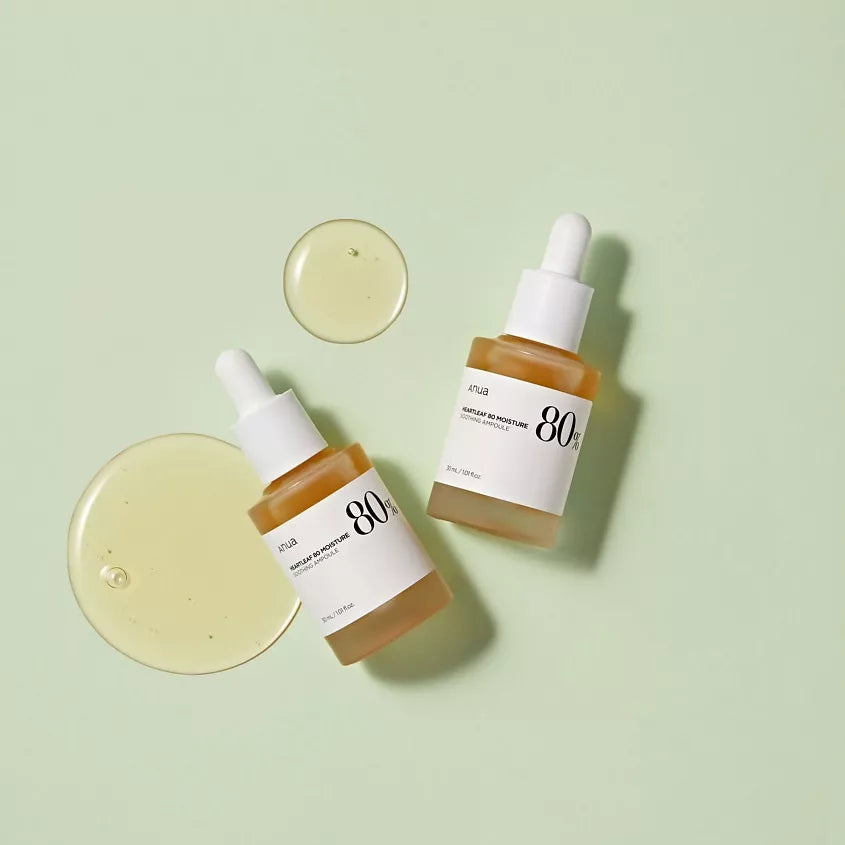 Успокаивающая ампула на основе хауттюйнии Anua Heartleaf 80% Moisture Soothing Ampoule