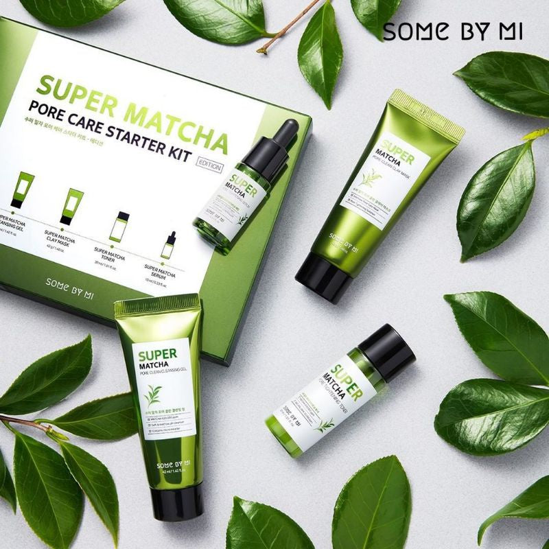 Набор миниатюр для сужения пор с чаем матча Some By Mi Super Matcha Pore Care Starter Kit