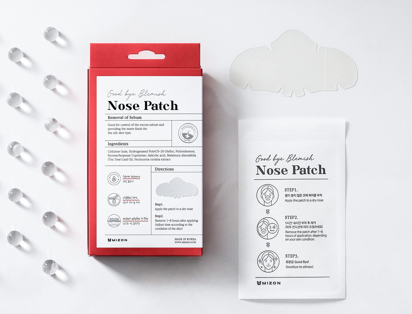 Патчи для носа MIZON Good Bye Blemish Nose Pack 10pc