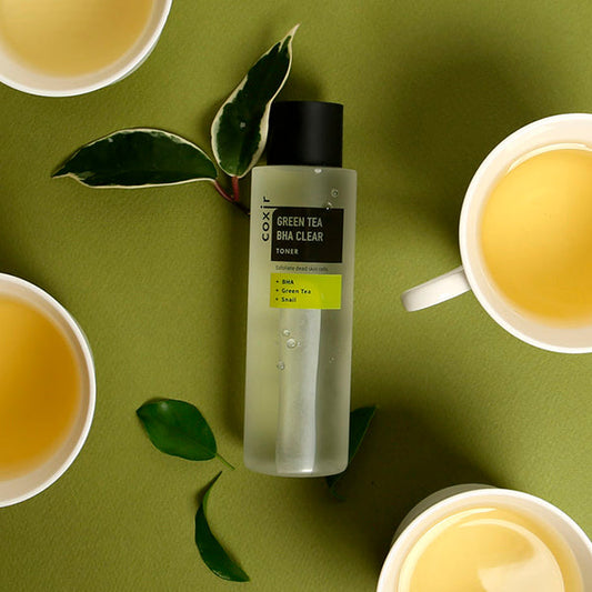 Отшелушивающий тонер с зеленым чаем и BHA-кислотами COXIR Green Tea BHA Clear Toner