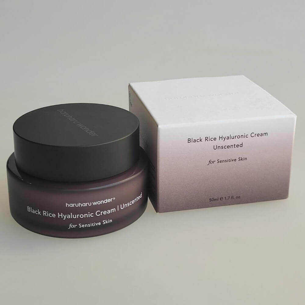 Крем с чёрным рисом для чувствительной кожи Haruharu Wonder Black Rice Hyaluronic Cream Unscented