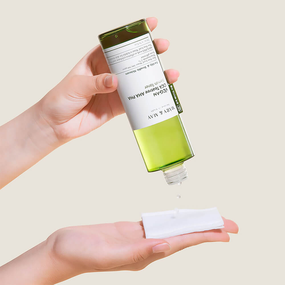 Успокаивающий тоник для проблемной кожи Mary&May Vegan CICA Tea Tree AHA PHA Toner