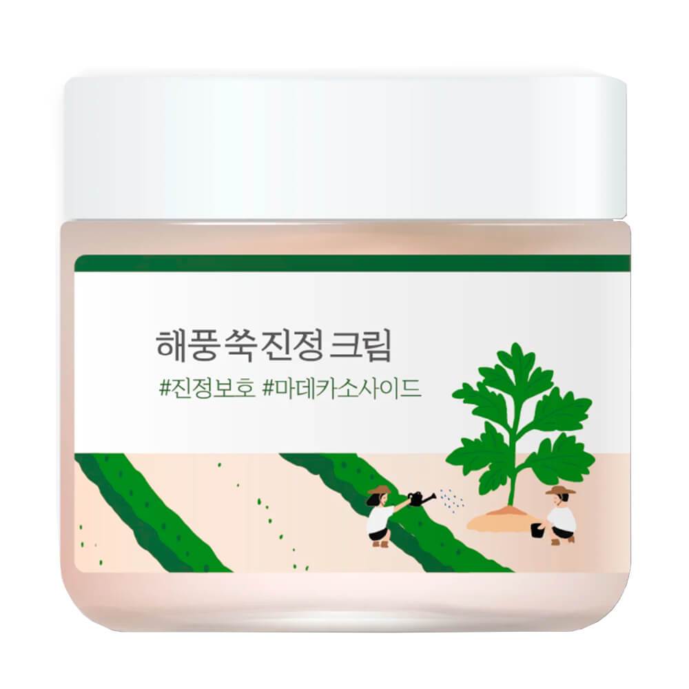 Лёгкий успокаивающий крем с полынью Round Lab Mugwort Calming Cream