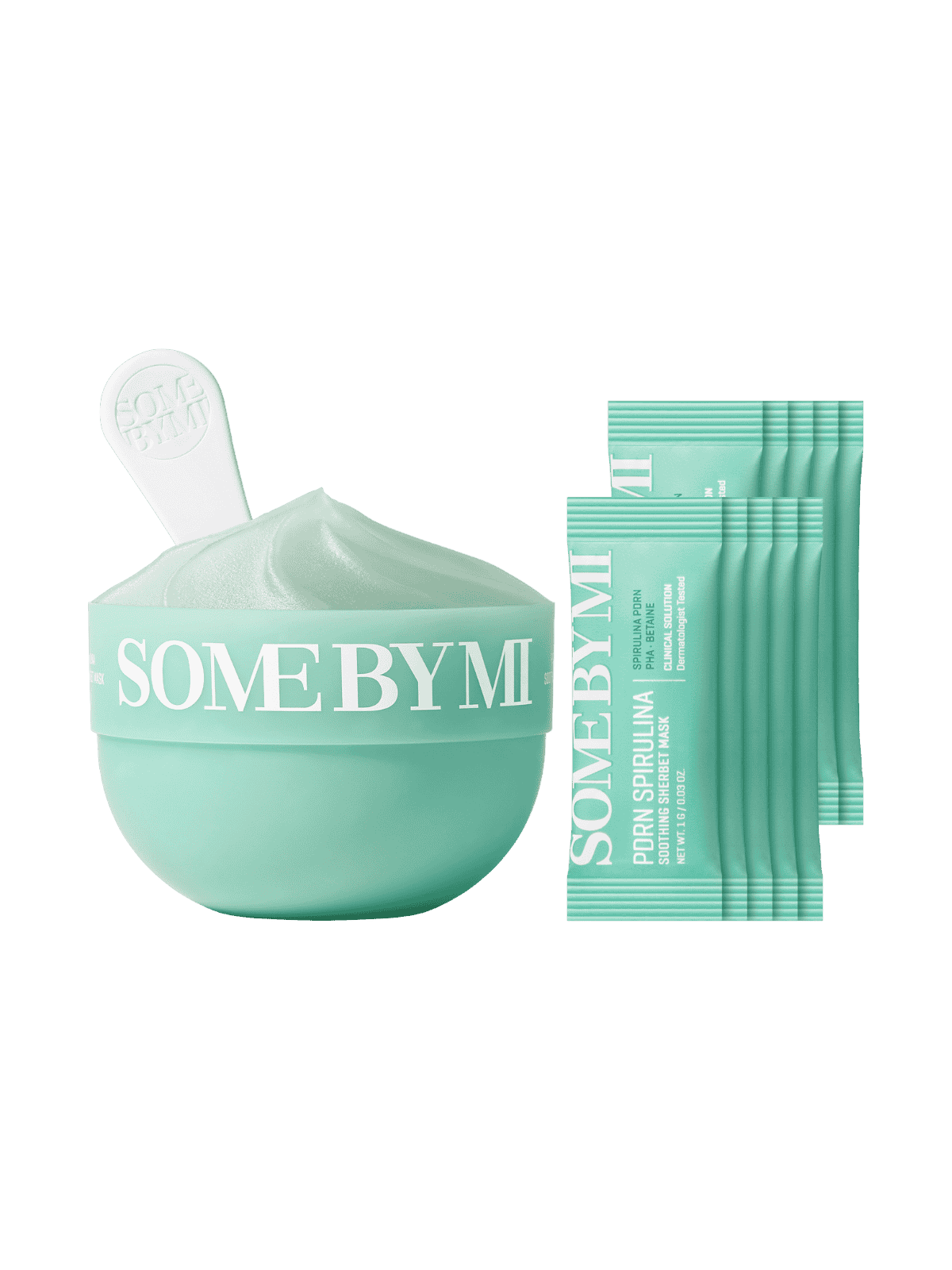Успокаивающая маска с ПДРН и спирулиной Some By Mi Spirulina PDRN Soothing Sherbet Mask