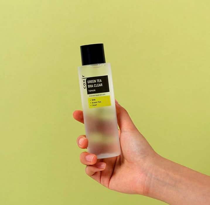 Отшелушивающий тонер с зеленым чаем и BHA-кислотами COXIR Green Tea BHA Clear Toner