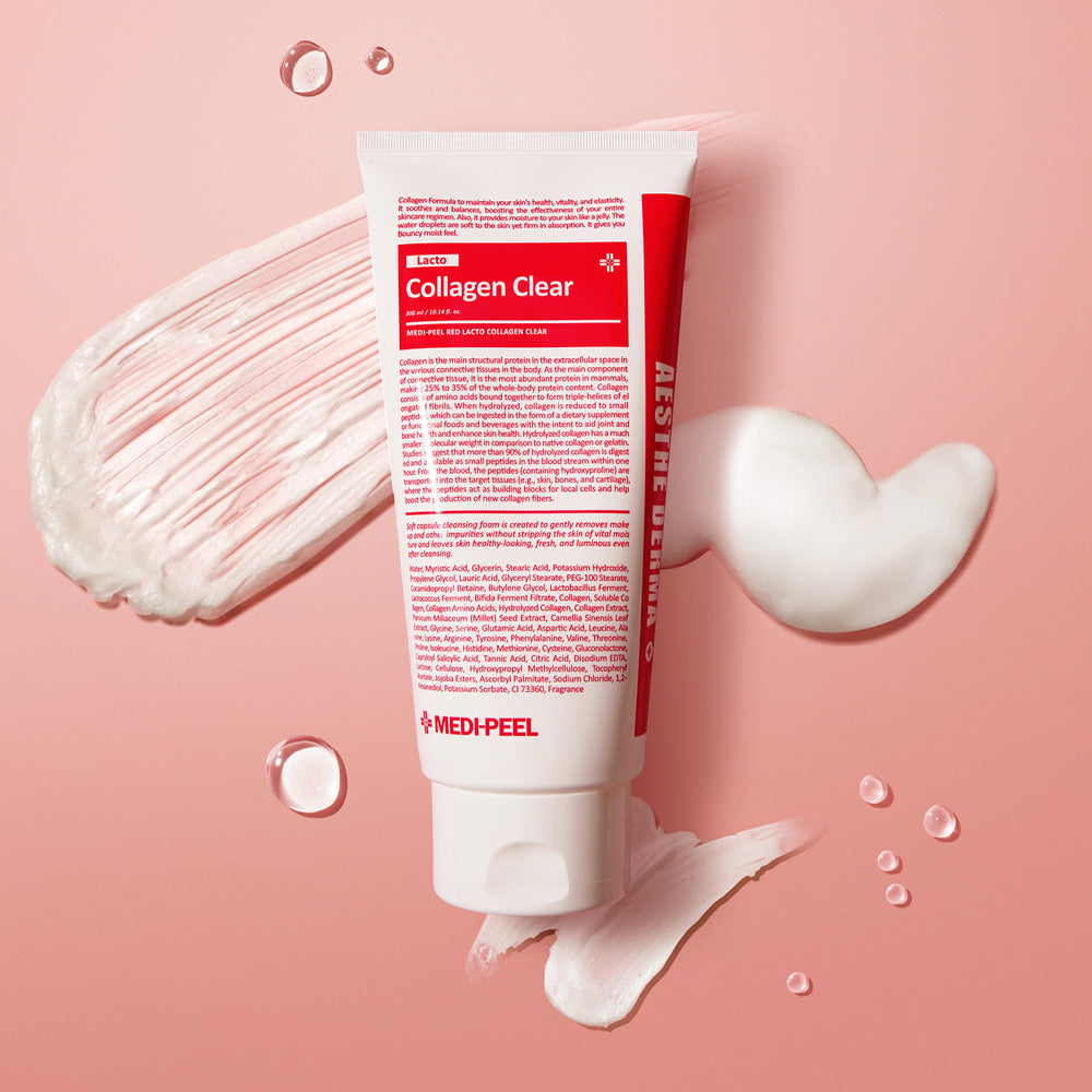 Пенка для умывания с коллагеном и пробиотиками MEDI-PEEL Red Lacto Collagen Clear 2.0, 300 ml