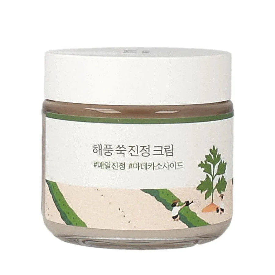 Лёгкий успокаивающий крем с полынью Round Lab Mugwort Calming Cream 80 мл