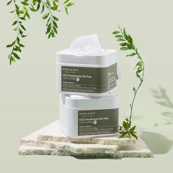 Набор масок с центеллой для чувствительной кожи Mary&May Cica Houttuynia Tea Tree Calming Mask