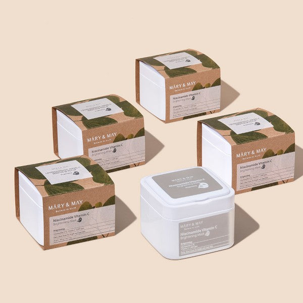 Набор осветляющих масок с ниацинамидом и витамином C Mary&May Niacinamide Vitamin C Brightening Mask