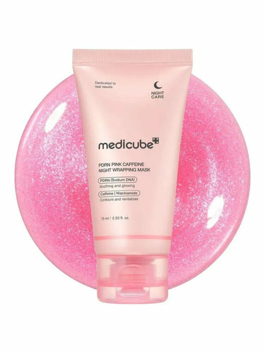 Ночная маска-плёнка с ПДРН и кофеином medicube PDRN Pink Caffeine Night Wrapping Mask